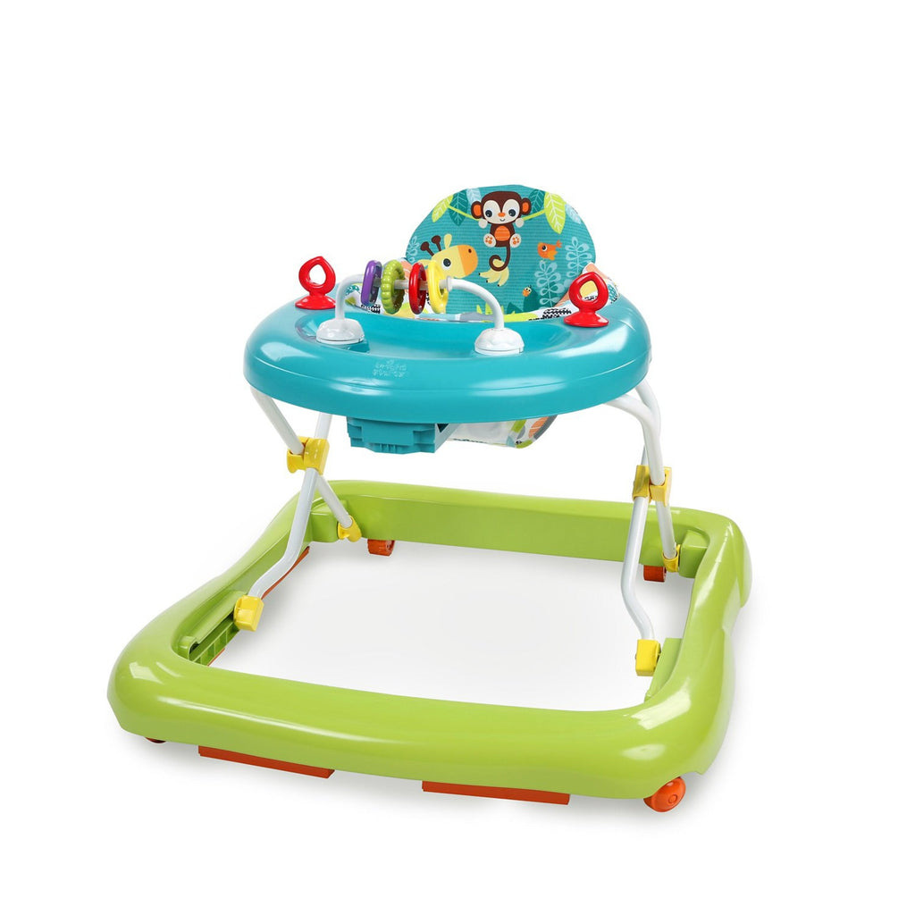Bright Starts Giggling Safari Walker with Easy Fold Frame for Storage