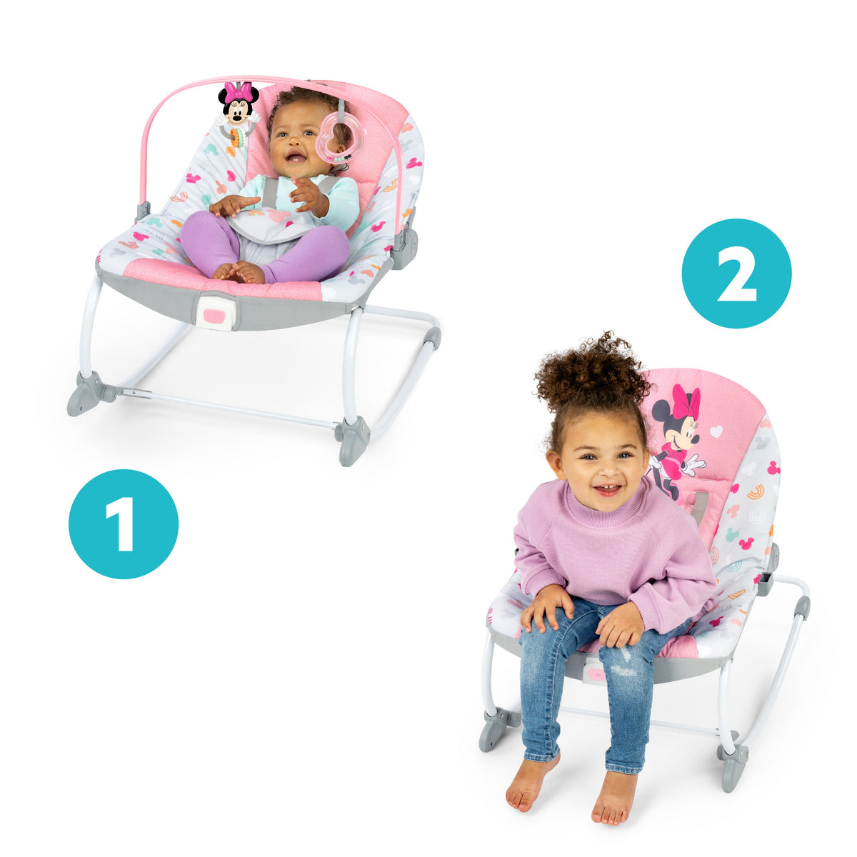 Disney Baby MINNIE MOUSE Forever Besties Infant to Toddler Rocker by Bright Starts